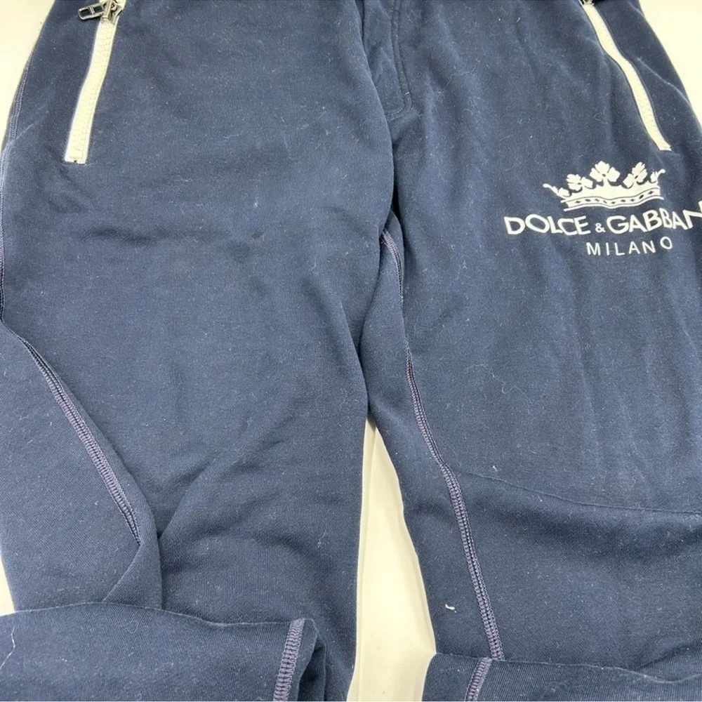Men’s dolce and Gabbana crown logo rib bottom sweatpants size 52 made in Italy